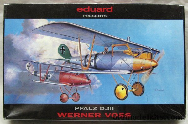 Eduard 1/48 Pfalz D-III (DIII) Fighter - Werner Voss, 8031 plastic model kit